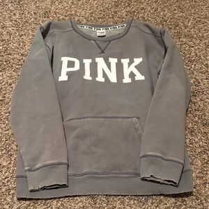 Victoria's Secret PINK Gray Sweatshirt with Hoodie pocket